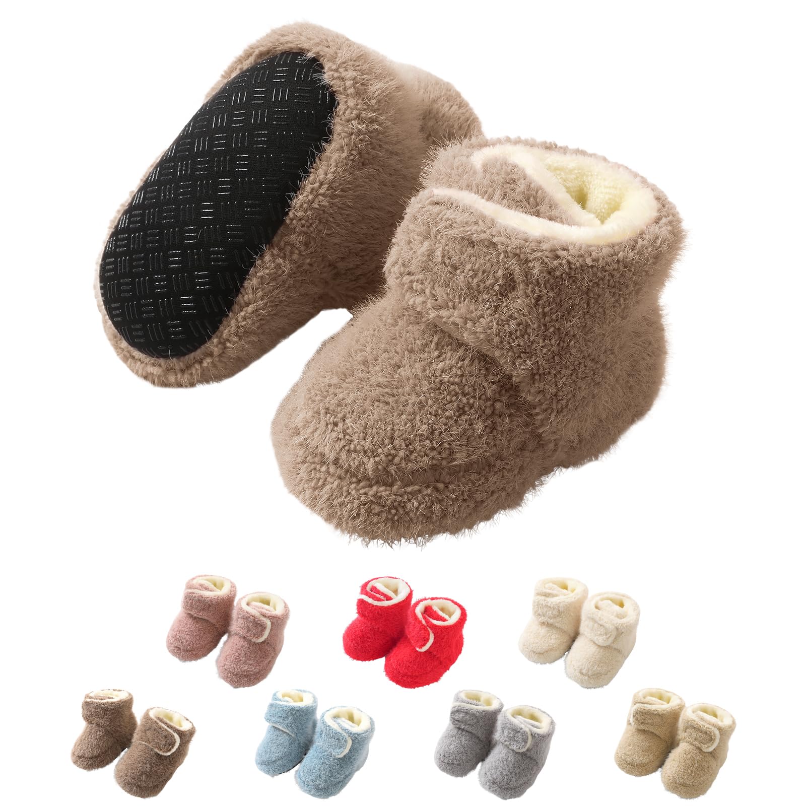 Kleinkind Baby Jungen Mädchen Booties,Unisex Neugeborene Winterschuhe Verdicken Schneestiefel Anti-Rutsch Sohle Weich Kleinkind Warm Sock Schuhe