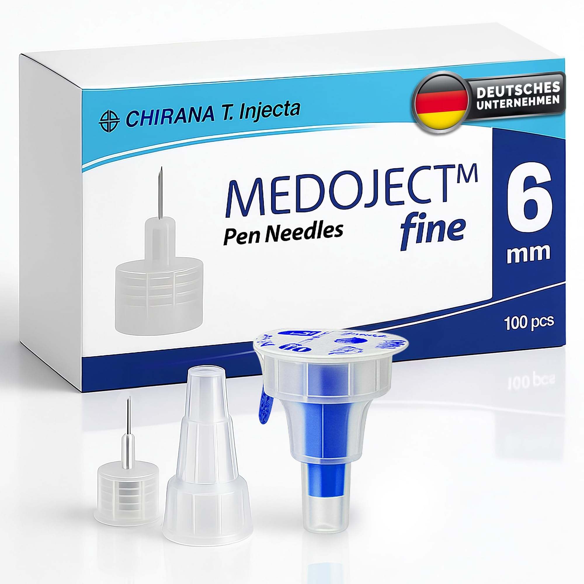 Sterile Einweg-Nadeln 32G (0,23mm x 6mm) - 100 Stück Mit Schutzfolie Für Labor, Industrie, Kosmetik, Lebensmittelherstellung, Epoxidharz, Parfüm, Schmierstoffe, Dichtstoffe