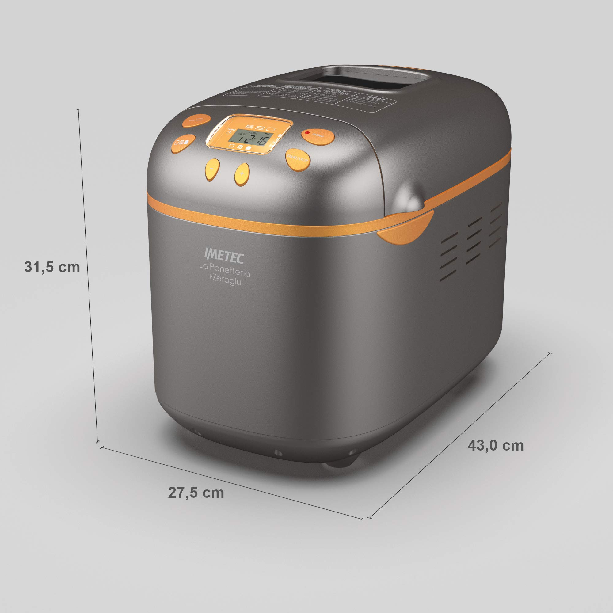 Imetec La Panetteria Plus Zero Glu Machine à Pain 20 Programmes Automatiques Marron