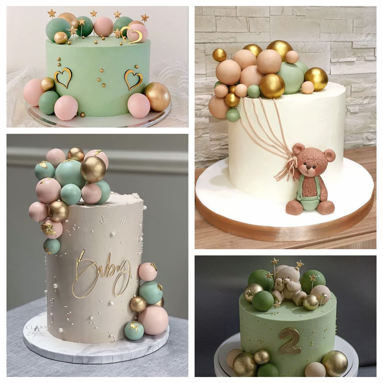 Bouiexye Taartballen, 75 stuks, topper, decoratie, schuim