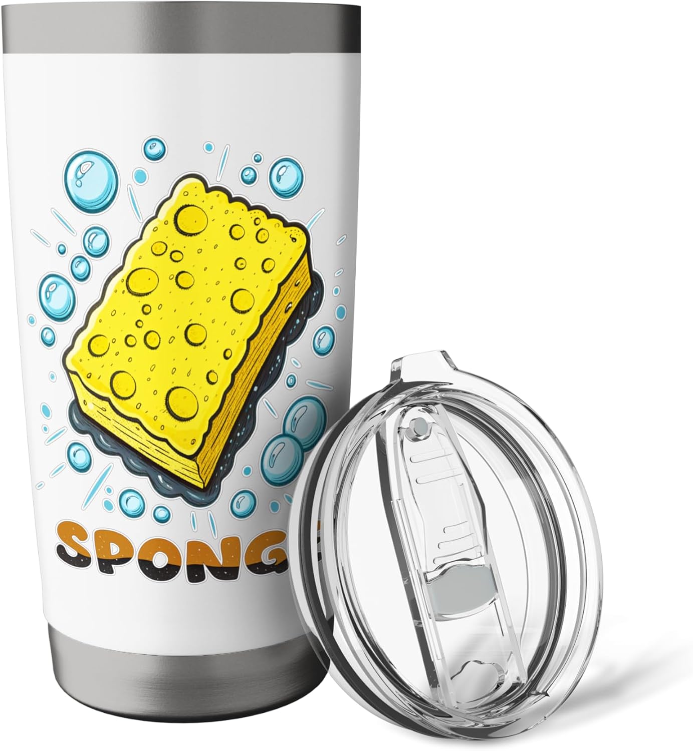 Fun Sponge and Bubbles Design Stainless Steel Insulated Tumbler image 5