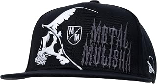 Strapped Snapback Hat, Black