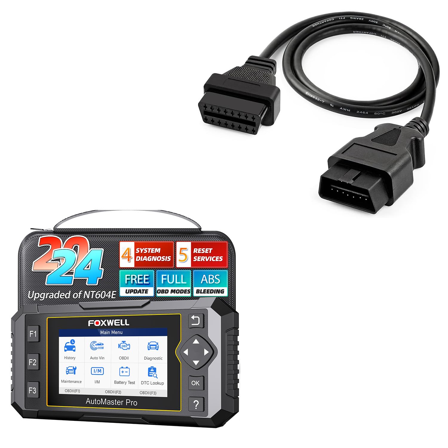 Amazon.com: FOXWELL Code Reader NT614 Elite OBD2 Scanner and FOXWELL ...