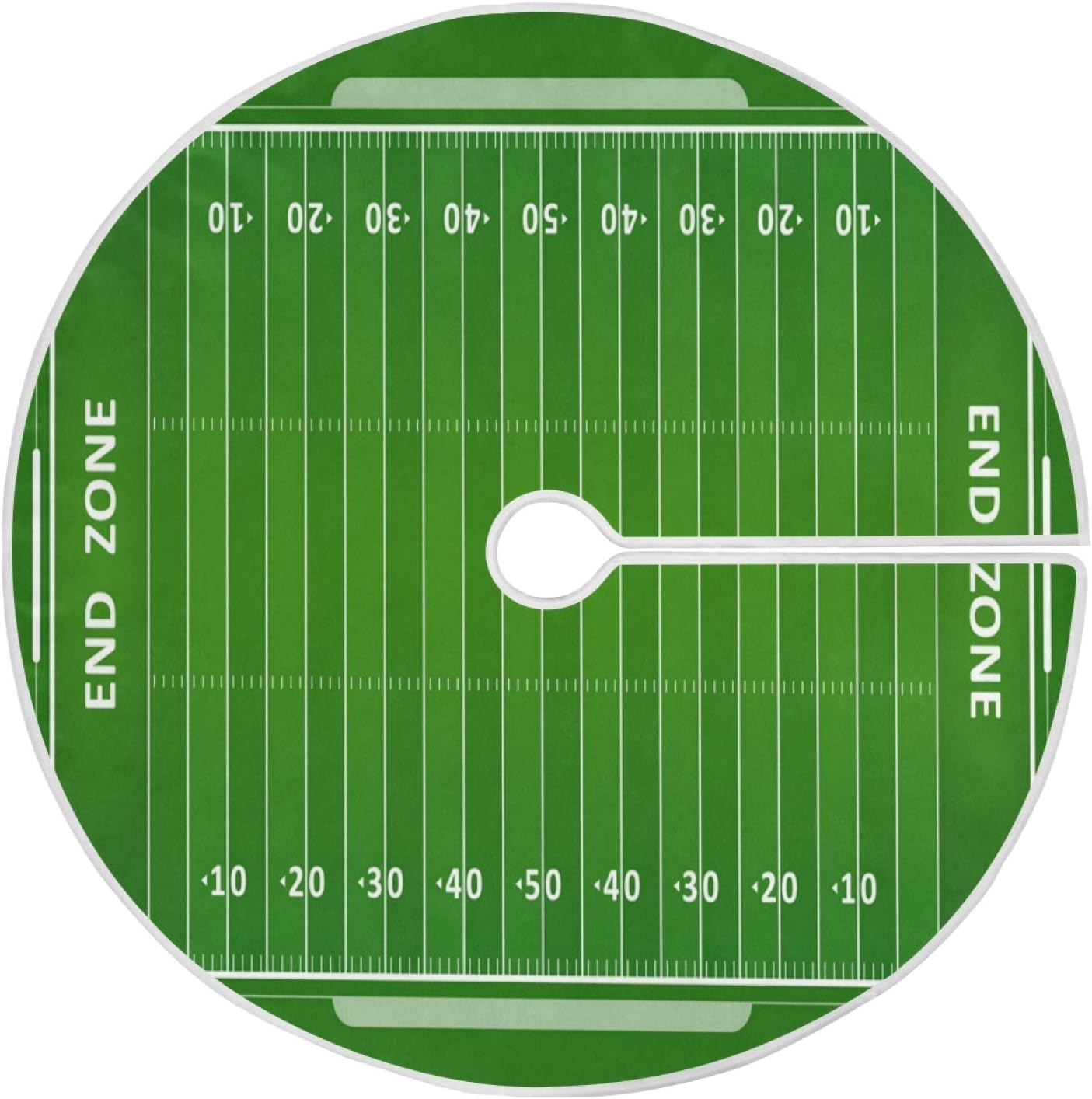 Blueangle 47.2 Inch American Football Field Christmas Tree Skirt Soft Polyester Skirt for Merry Christmas Party Christmas Tree Decoration