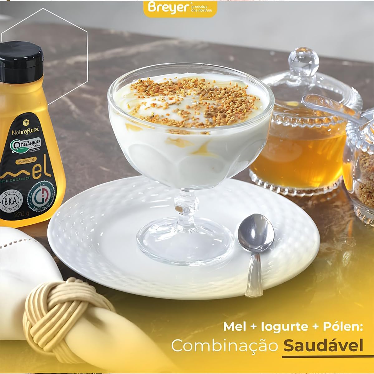 Pólen Orgânico Apícola Multifloral, 110g Breyer