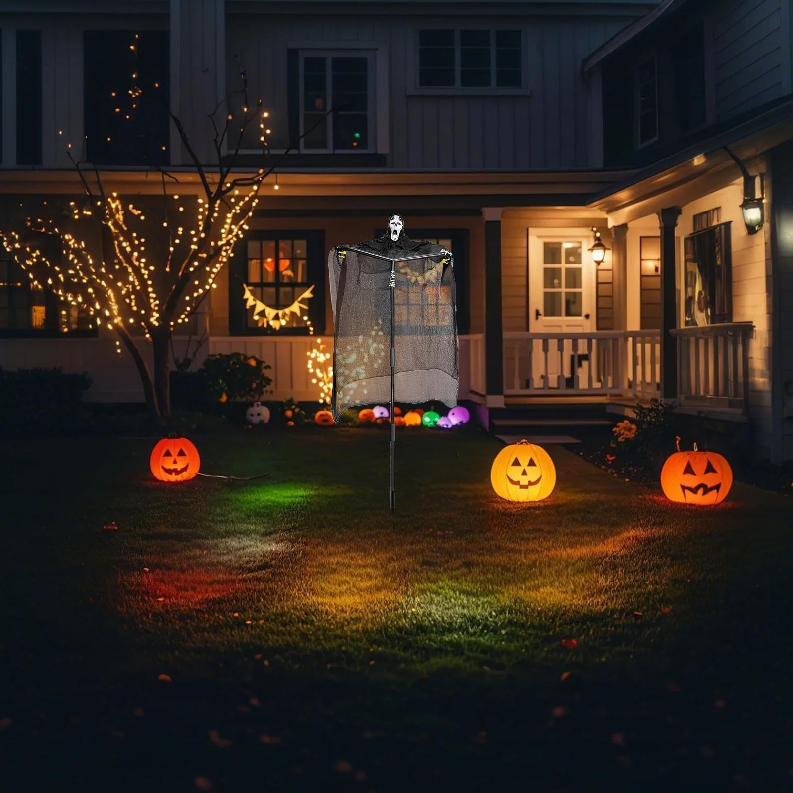 Decorazioni Halloween Da Esterno Spaventapasseri Da Esterno Halloween | Elemento Scenico Grande Per Cortile to Creepy Per Proprietari Di Case E Genitori