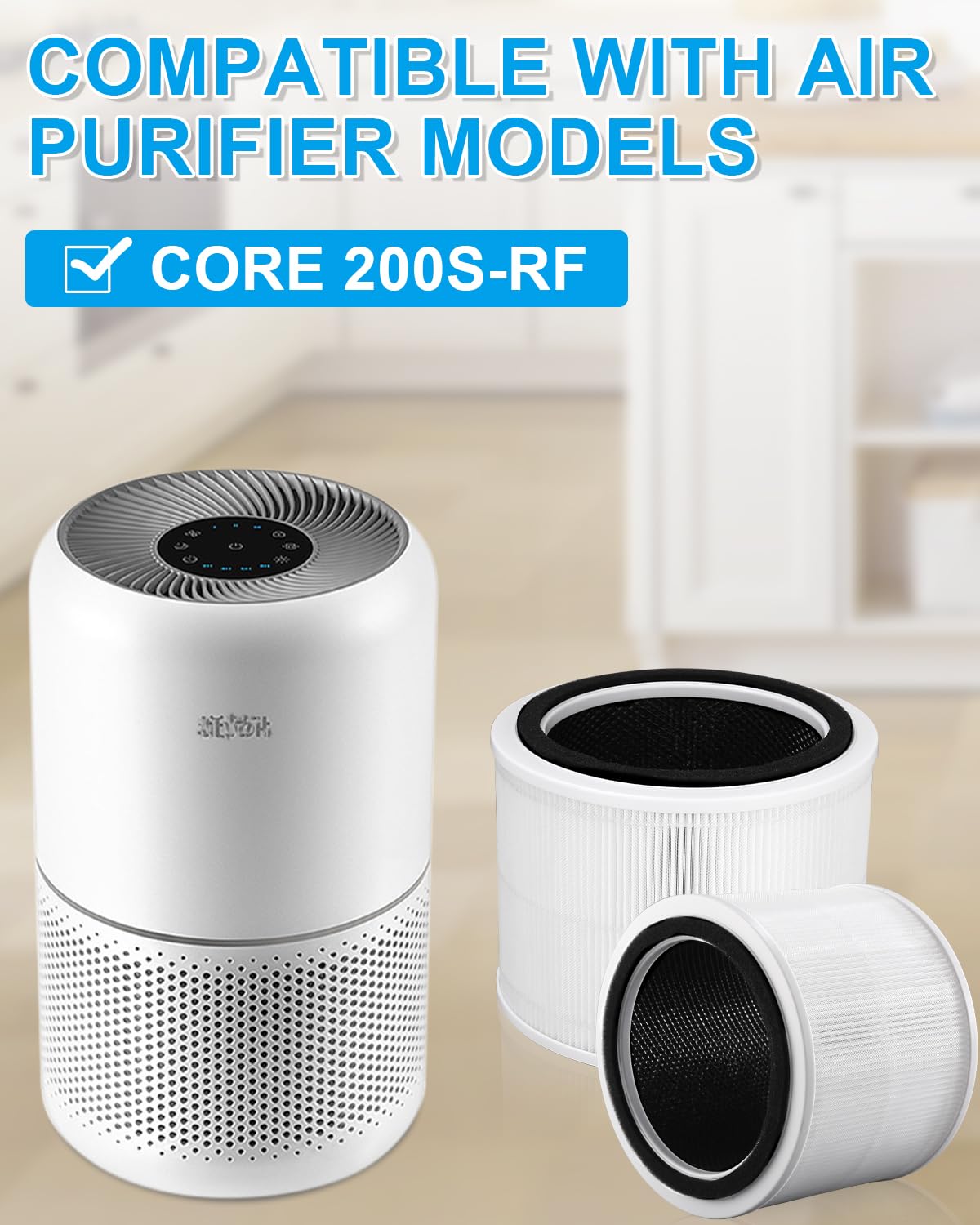 2 Filtros de Purificador de Aire para levoit Core 200s, Número de Pieza Del Filtro: Core 200s - RF