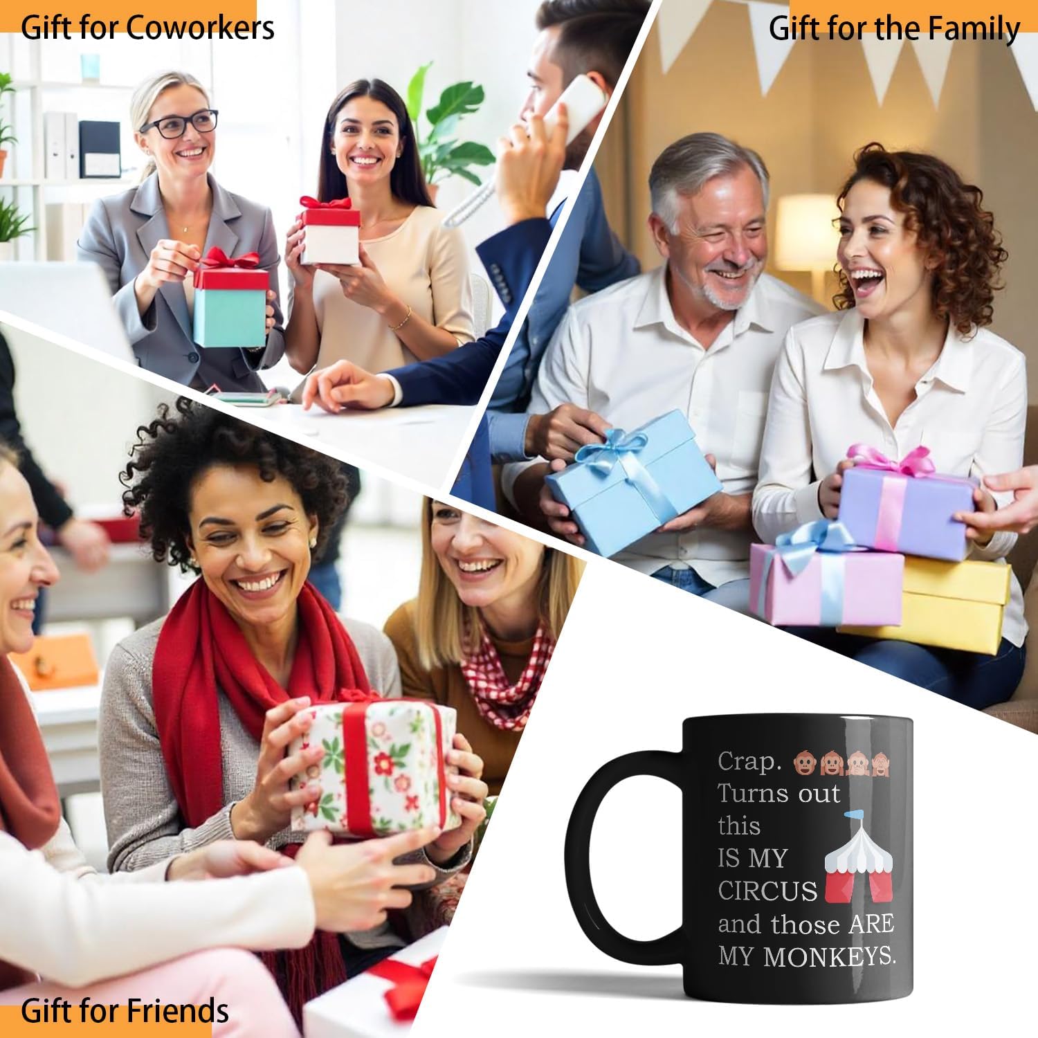 Crap Turns Out This Is My Circus And These Are My Monkeys, Funny Workplace Humor Parenting Mug Tea Cup, Birthday Gifts for Mother Boss Coworker, Mothers Day Parenting Gifts - Image 6