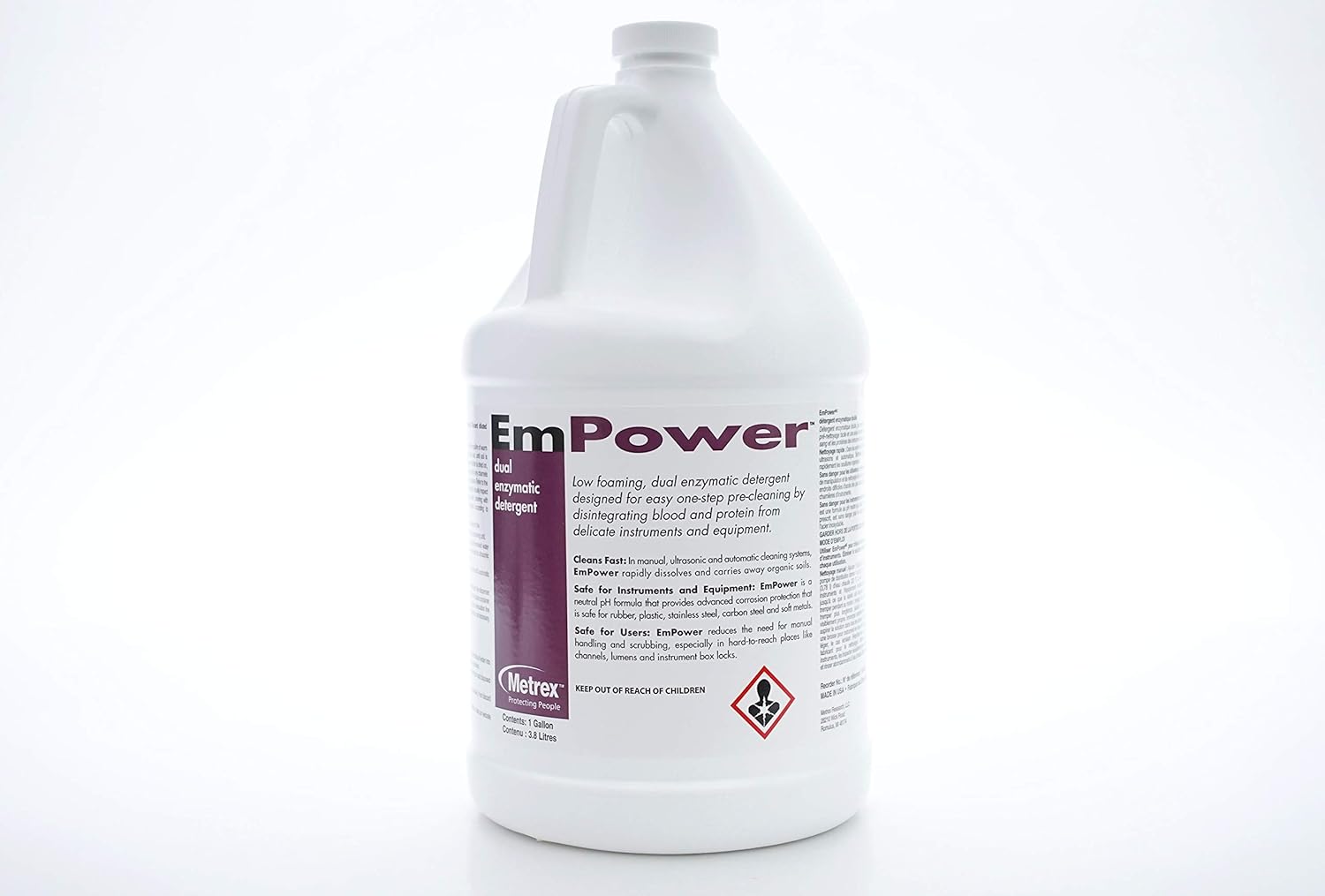 Metrex Research 10-4100 Empower Dual Enzymatic Detergent (Pack of 4)