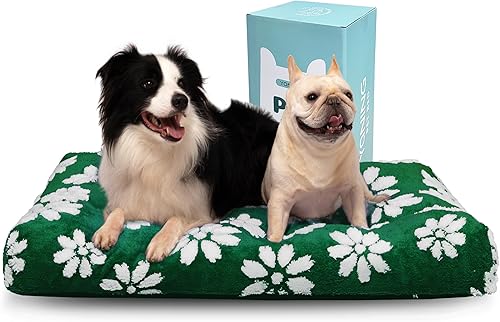 Miniatura 18 de Camas para Perros Grandes, Linda Cama Gruesa para Perros para Jaula Perrera, Cama Mullida para Mascotas con Funda Extraíble Lavable y Fondo
