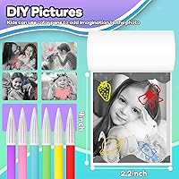 Vista 4 de Papel de impresora, 12 rollos para cámara de impresión instantánea para niños, papel de impresión térmica de impresión HD (12 rollos)