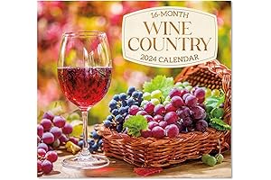 Wine Country 2024 Full Size Wall Calendar for Planning, Scheduling, and Organizing
