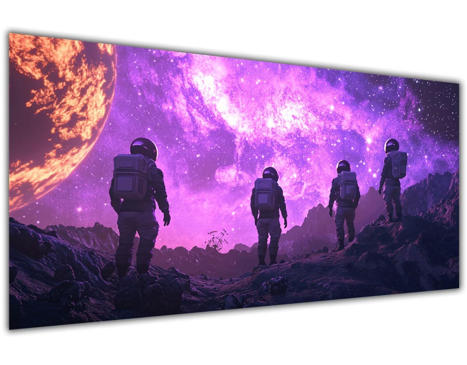 KL554 do malowania po numerach, dla dorosłych, gwiaździste niebo, astronauta, rękodzieło, dla dorosłych, zestawy na płótnie, DIY, obraz olejny z pędzlami, akrylowe rękodzieło, dekoracja pokoju,