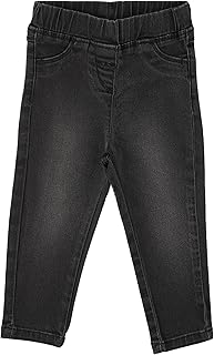 LC واكيكي بنطلون جينز بيسيك بخصر مطاطي للبنات الصغيرات