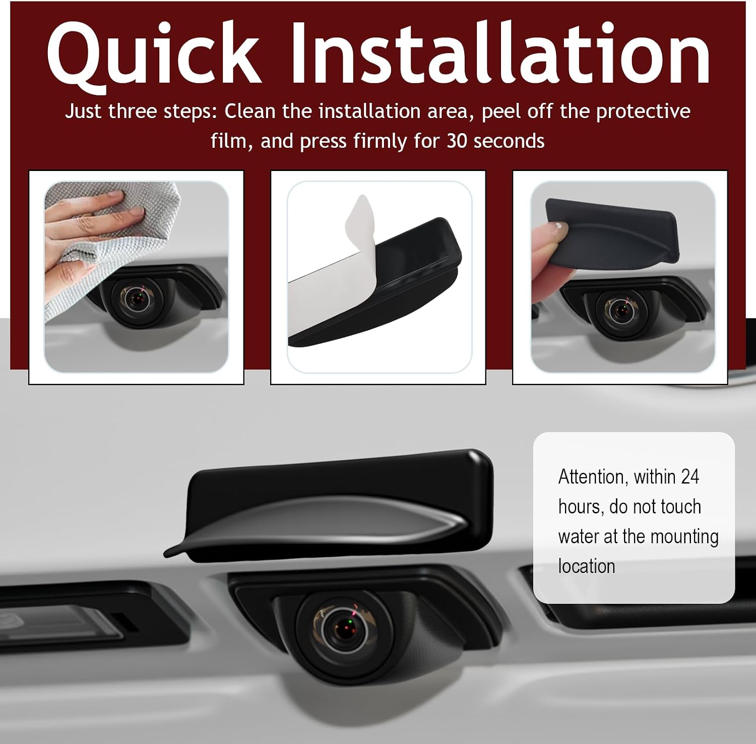 2026 New Backup Camera Rain Shield,Silicone Reverse Camera for Car Rain Guard with Extended Design,Waterproof Backup Cameras for Car Protective Cover as Cars Modification Accessories image 3