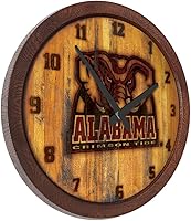 Vista 297 de The Fan-Brand NCAA Oklahoma Sooners: Faux Barrel Top Wall Clock Sports Team Bar Sign Décor - Home Man Cave, Party Decoration - Made On Demand