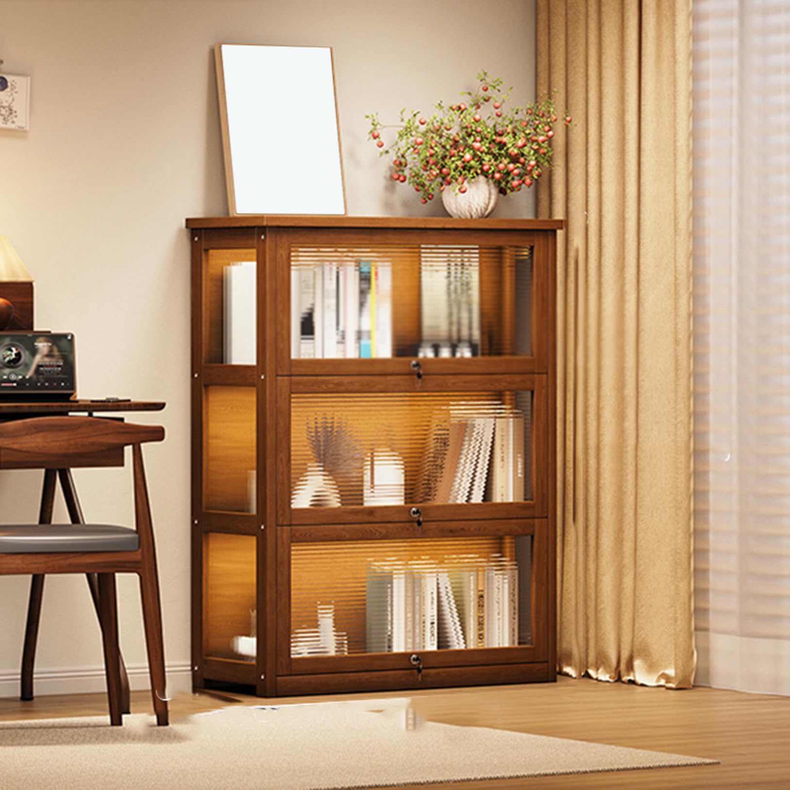 【 処分 格安 美品 】 木製 本棚 ガラス戸 コレクション 処分 格安 美品 】 木製 本棚 ガラス戸 コレクション 処分 格安