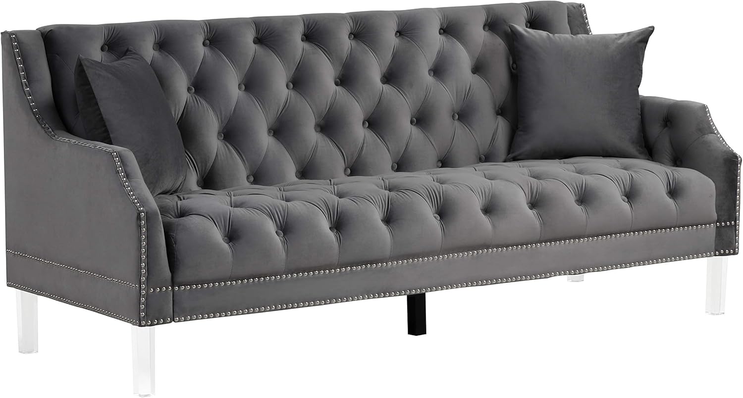 Morden Fort Living Room Couches Fabric Dutch Velvet, Sofa