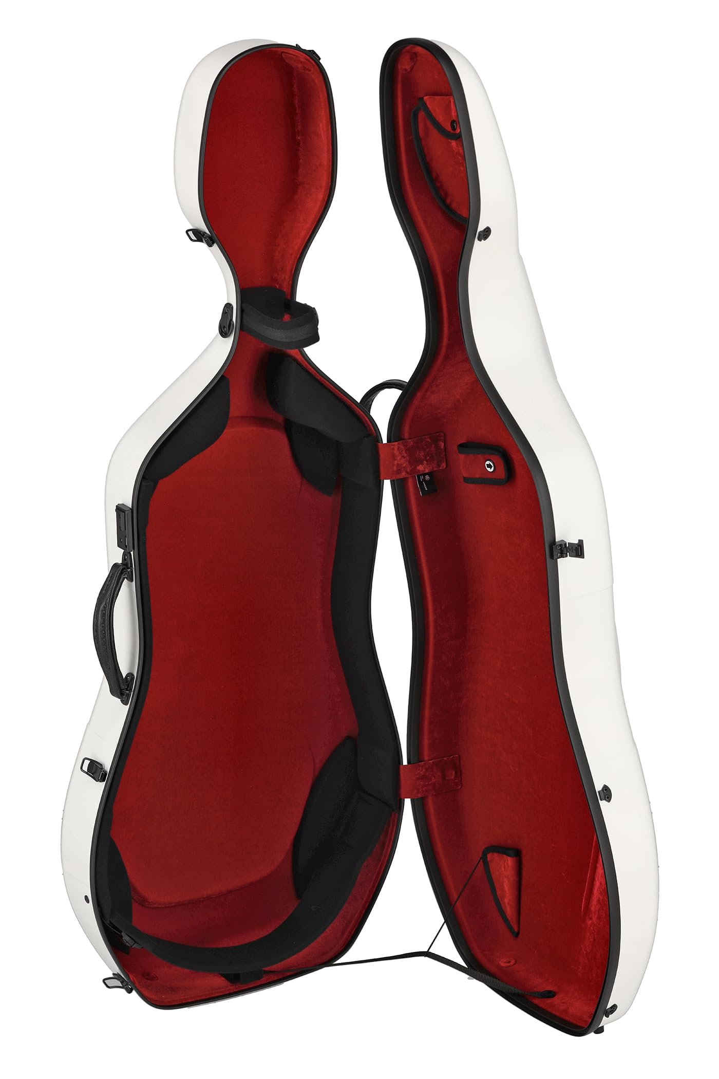 Gewa Astuccio per Violoncello AIR 3,9 kg bianco/bordeaux, Made in Germania, estremamente infrangibile, migliori proprietà di isolamento