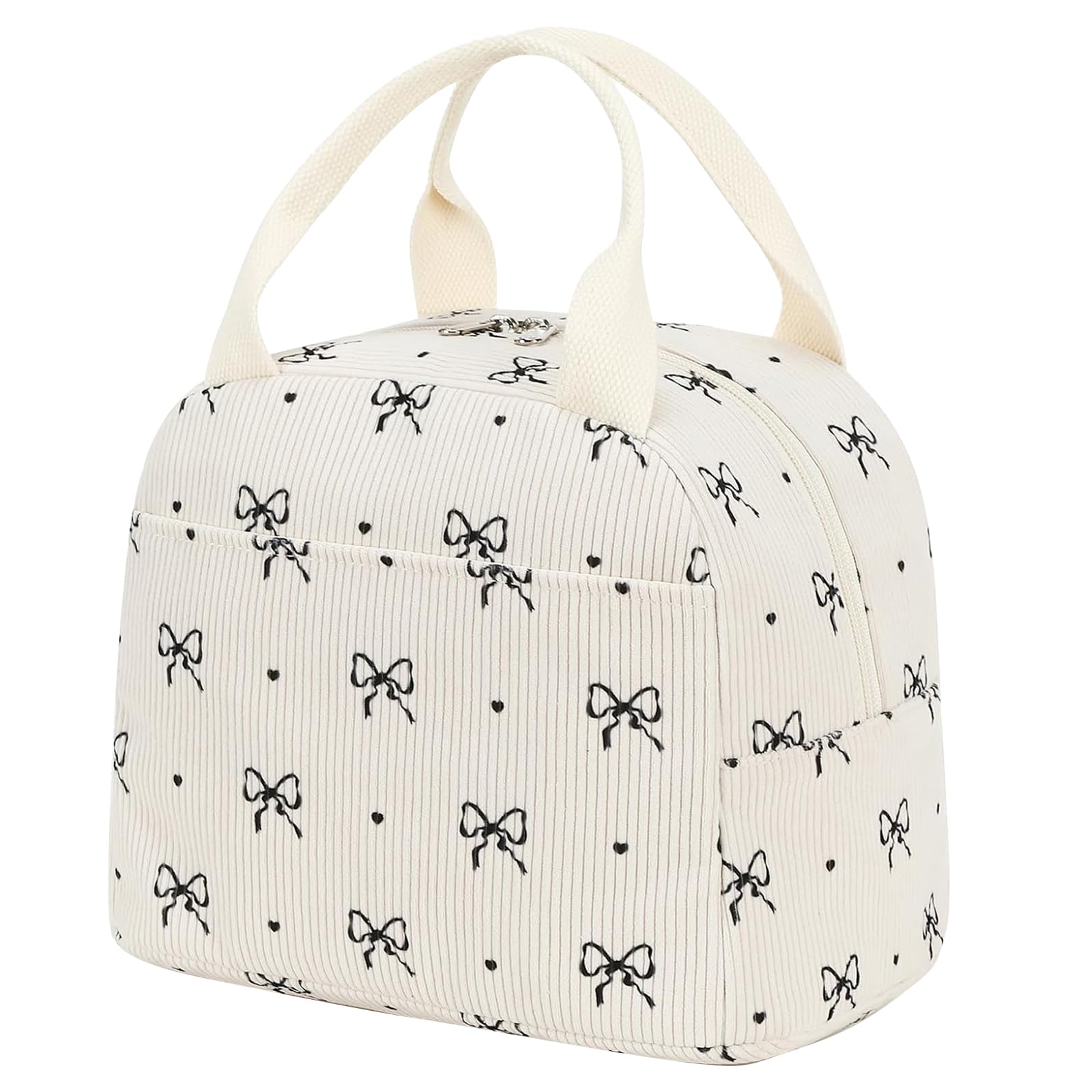EDLMKM Insulated Lunch Bag for Women Kids, Chic Butterfly Bow Insulated Lunch Bag for Girls, for Work School Picnic Travel Beach Gifts