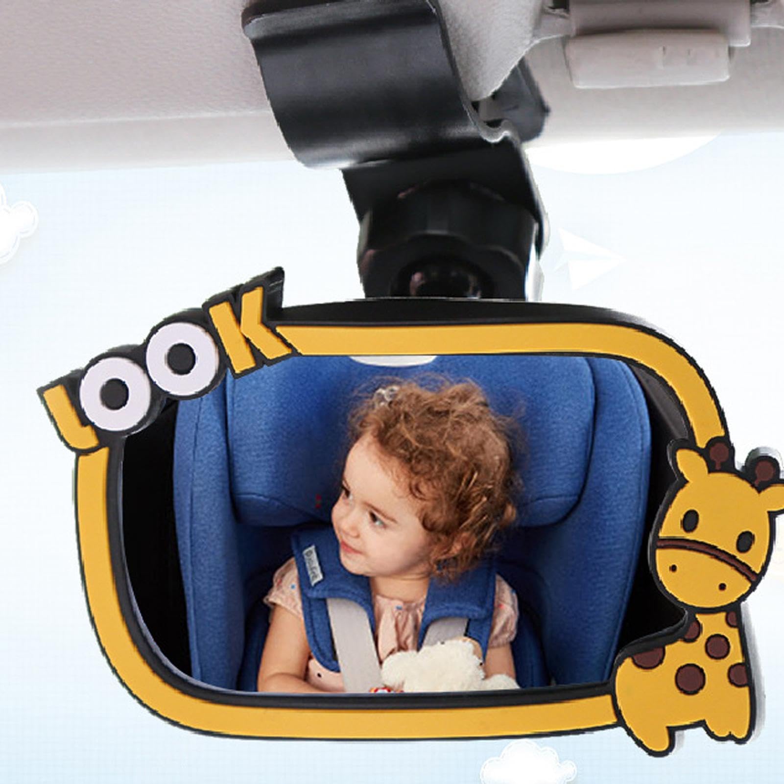 Espejos de asiento trasero para bebé,Espejos retrovisores para bebé Espejos | Monitor de seguridad de espejos retrovisores ajustables, vista amplia d