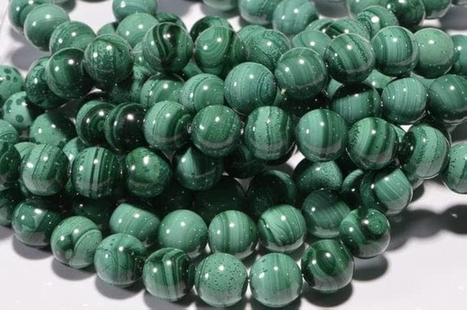 Malachite 10mm perles naturelles pour création de bijoux en fil de 8 pouces