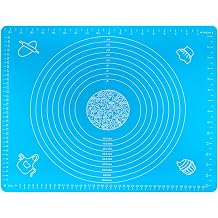 Baking Mat, McoMce 19.7 x 15.7 Pastry Mat for Pastry Rolling with Measurements Silicone Baking Mat, Non-Stick Pastry Board and Non-Slip Silicone Mat, Great for Rolling Dough, Make Pizza and Cookies