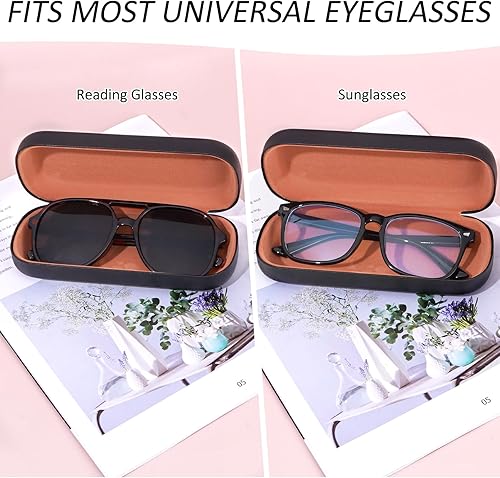 Miniatura 6 de Funda de cuero PU para gafas de sol, color negro, Negro -