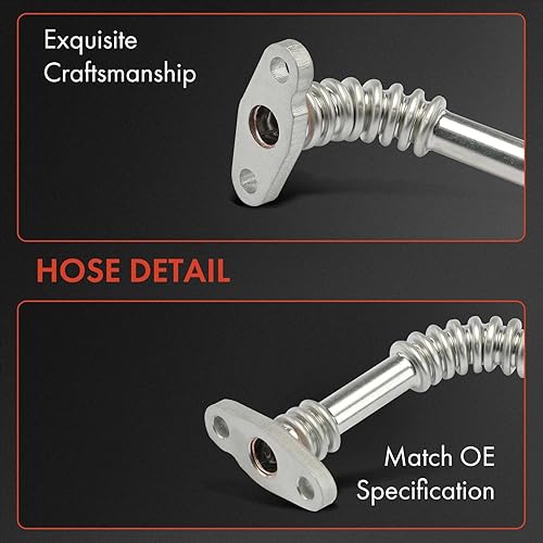 Miniatura 4 de A-Premium Línea de retorno de aceite del turbocompresor compatible con Ford Explorer/Edge 2012-2015, Escape/Fusion 2013-2016, Taurus 2013-2017,