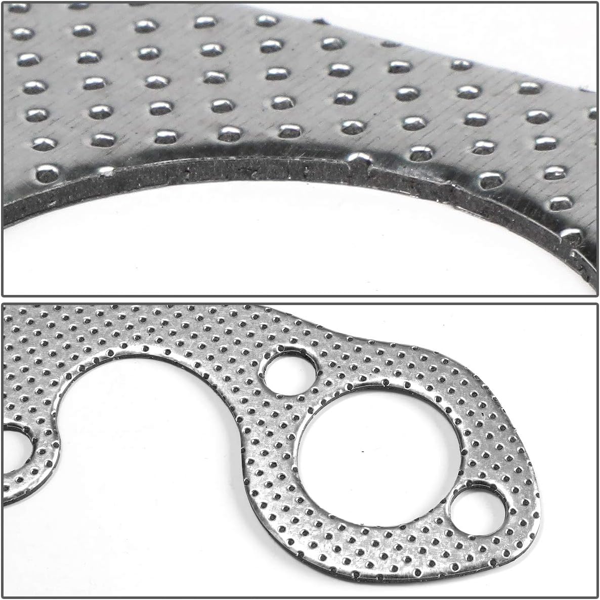 DNA Motoring GKTSET-DR96V10 Aluminum Exhaust Manifold Header Gasket Set Replacement,Metallic