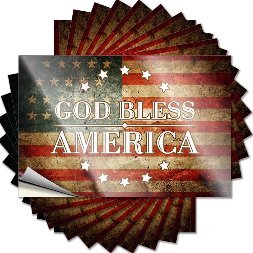 God Bless America Backyard Decor Books - Bumper Bottle Waterproof Decal(6X9CM)