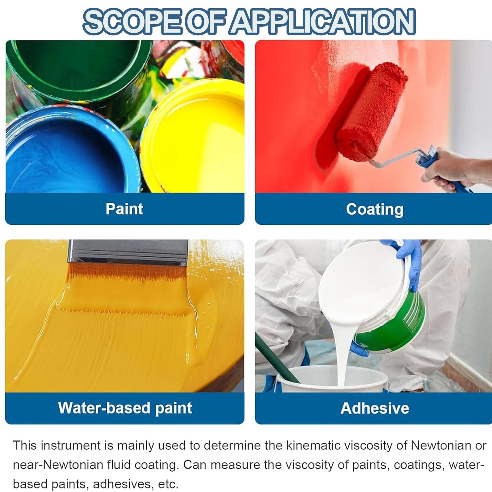 Viscosímetro De Copa para Pintura, Copa De Flujo Ford De 100 Ml con Soporte Ajustable Y Cronómetro, Boquilla De 4 Mm, 112-685 CST, para Pruebas De Pintura, Tinta, Recubrimientos Y Barnices.