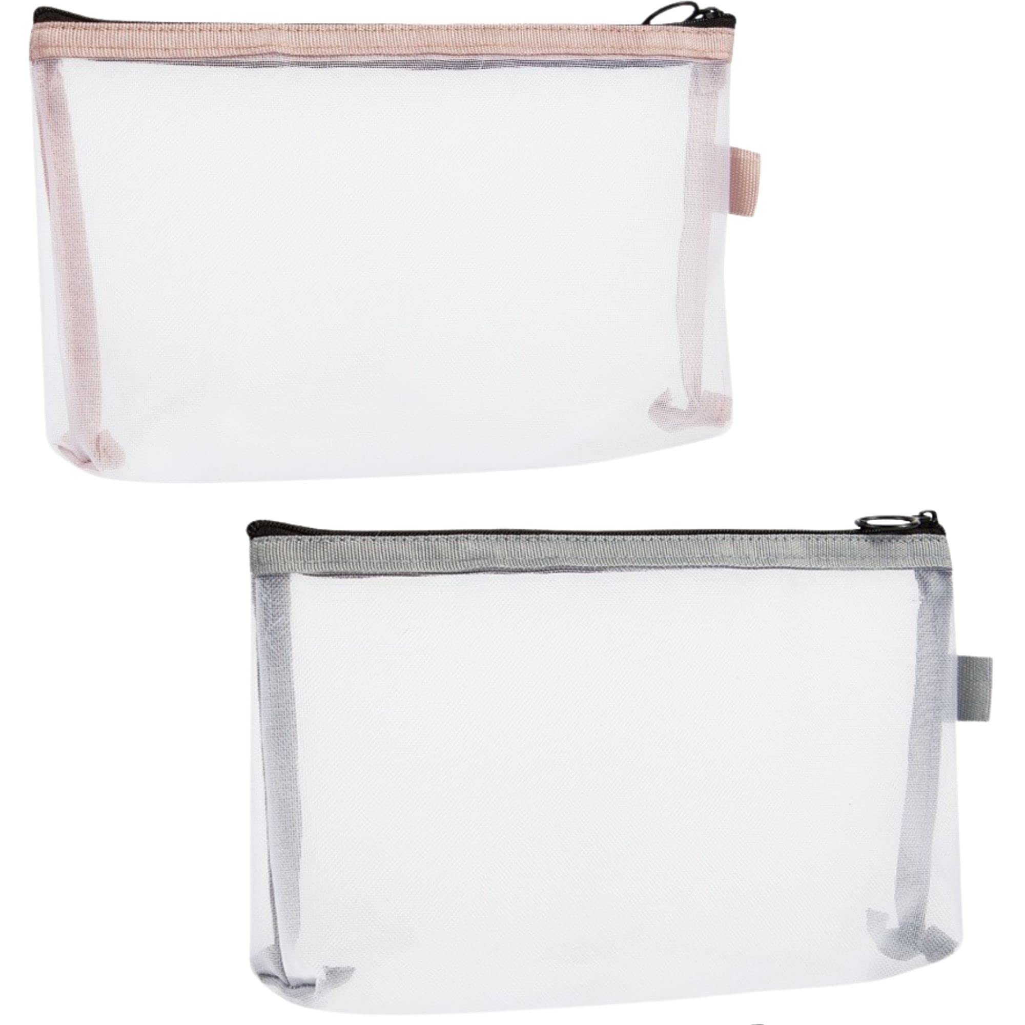 TAVBAGVSK 2PCS Mini Makeup Bag,Zipper Mesh Bags,Portable Small Makeup Pouch for Women,Small Travel Cosmetic Bag,Mini storage bag for coin,lipstick,