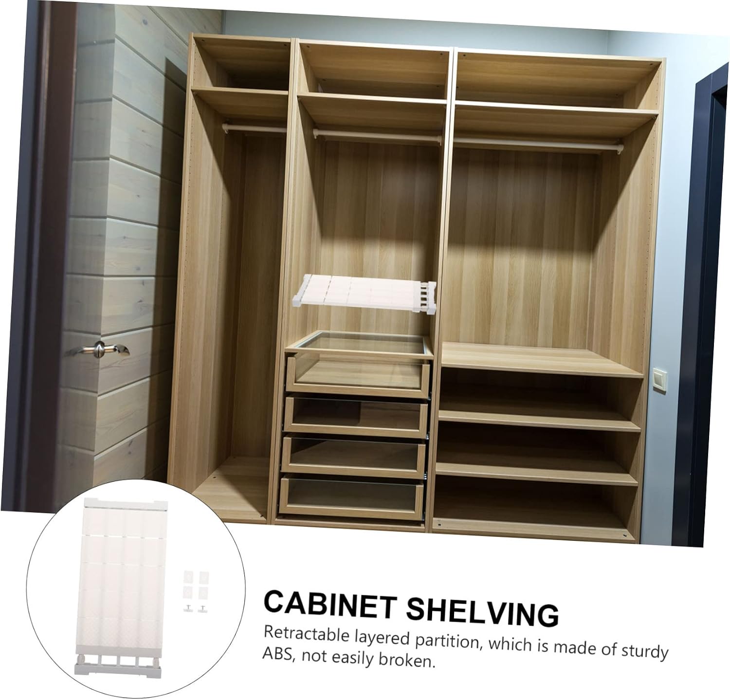 Space-Saver Closet Dividers Stackable Wire Shelving Tension Shelf Organizer