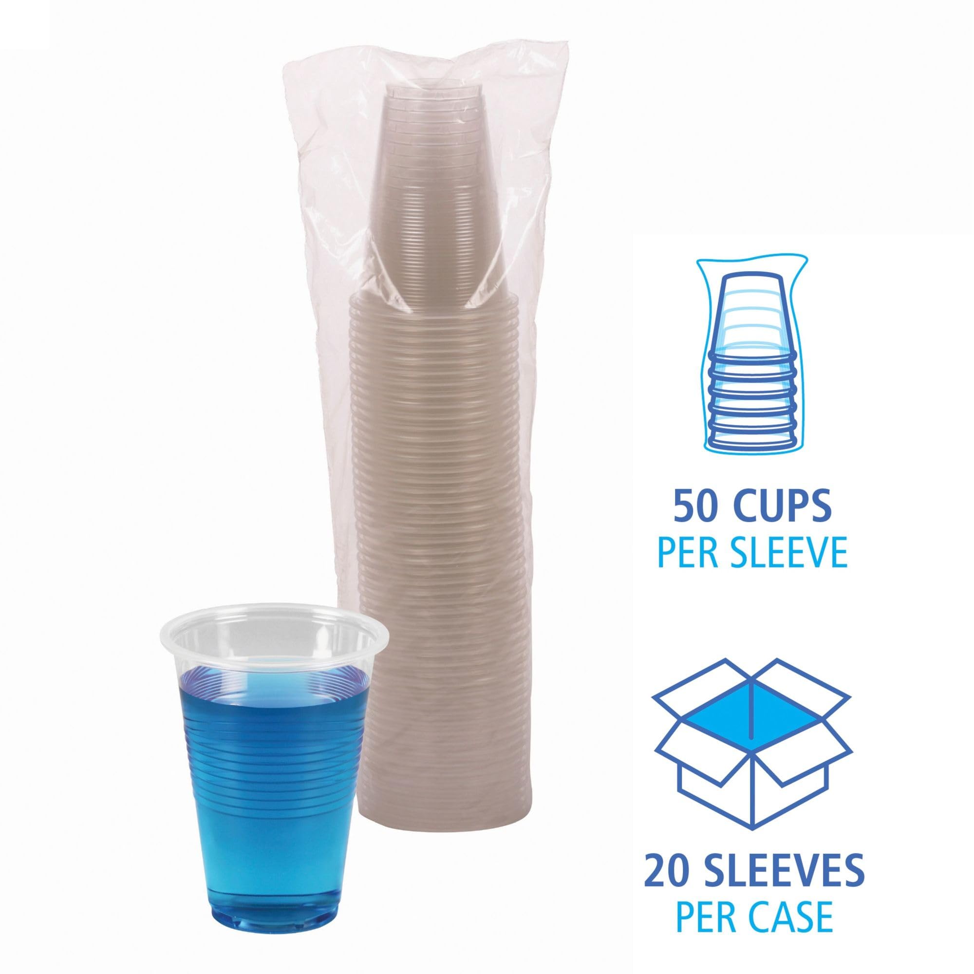 Boardwalk transcup16ct translúcido plástico fría tazas, 16oz (caso de 1000)
