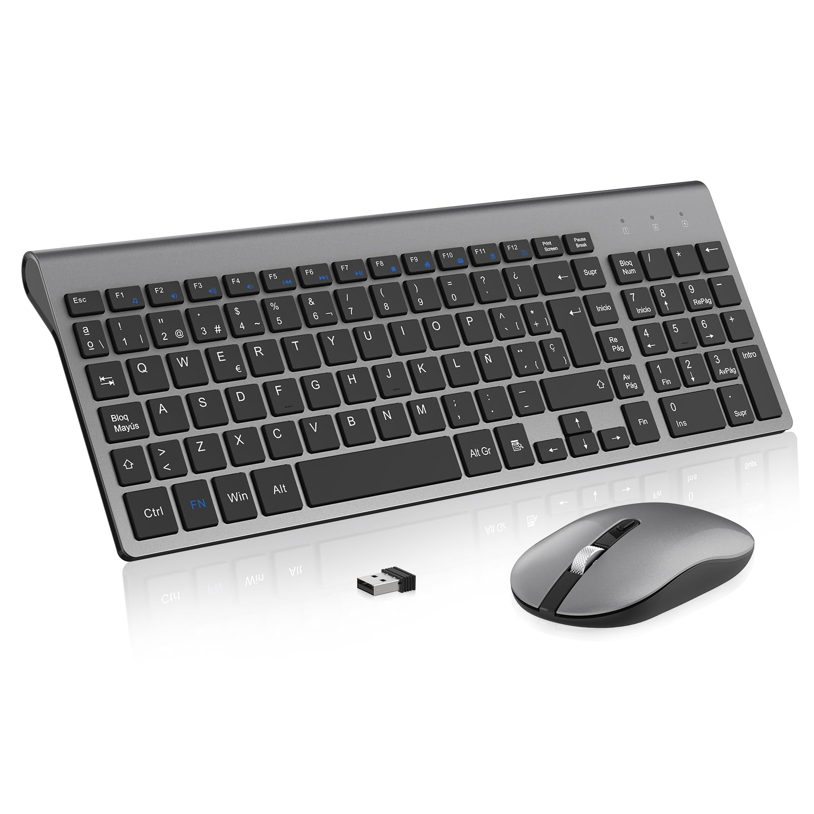 Teclado y Mouse Español Inalámbrico Combo