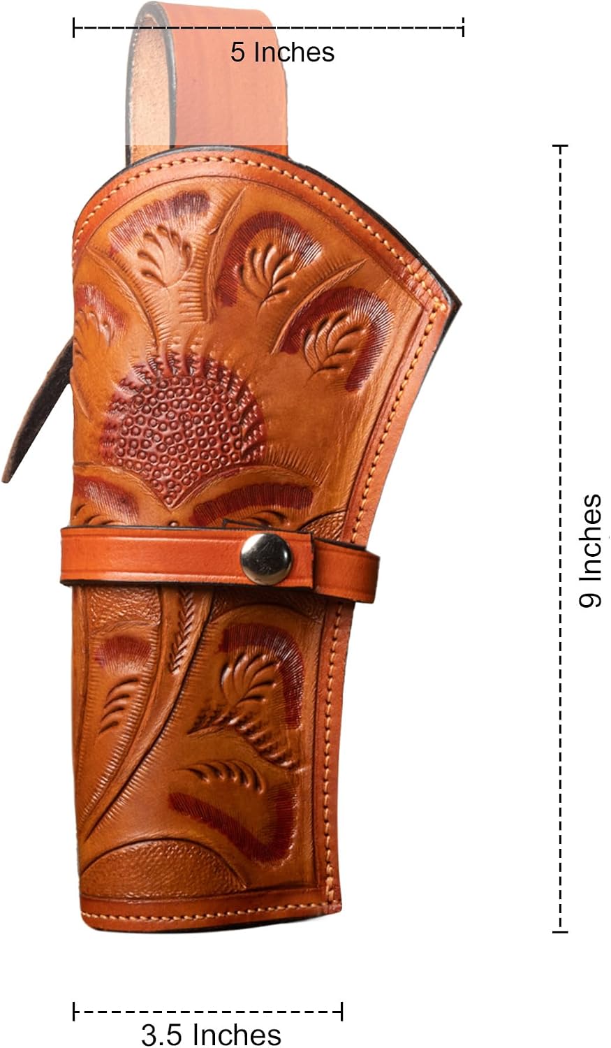 Hulara Leather Western Gun Holster Heritage Rough Rider .Colt SAA Wrangler Single Six Vaquero Uberti Cattleman Cowboy Holsters for 4.75" and 5.5" Barrel Revolvers