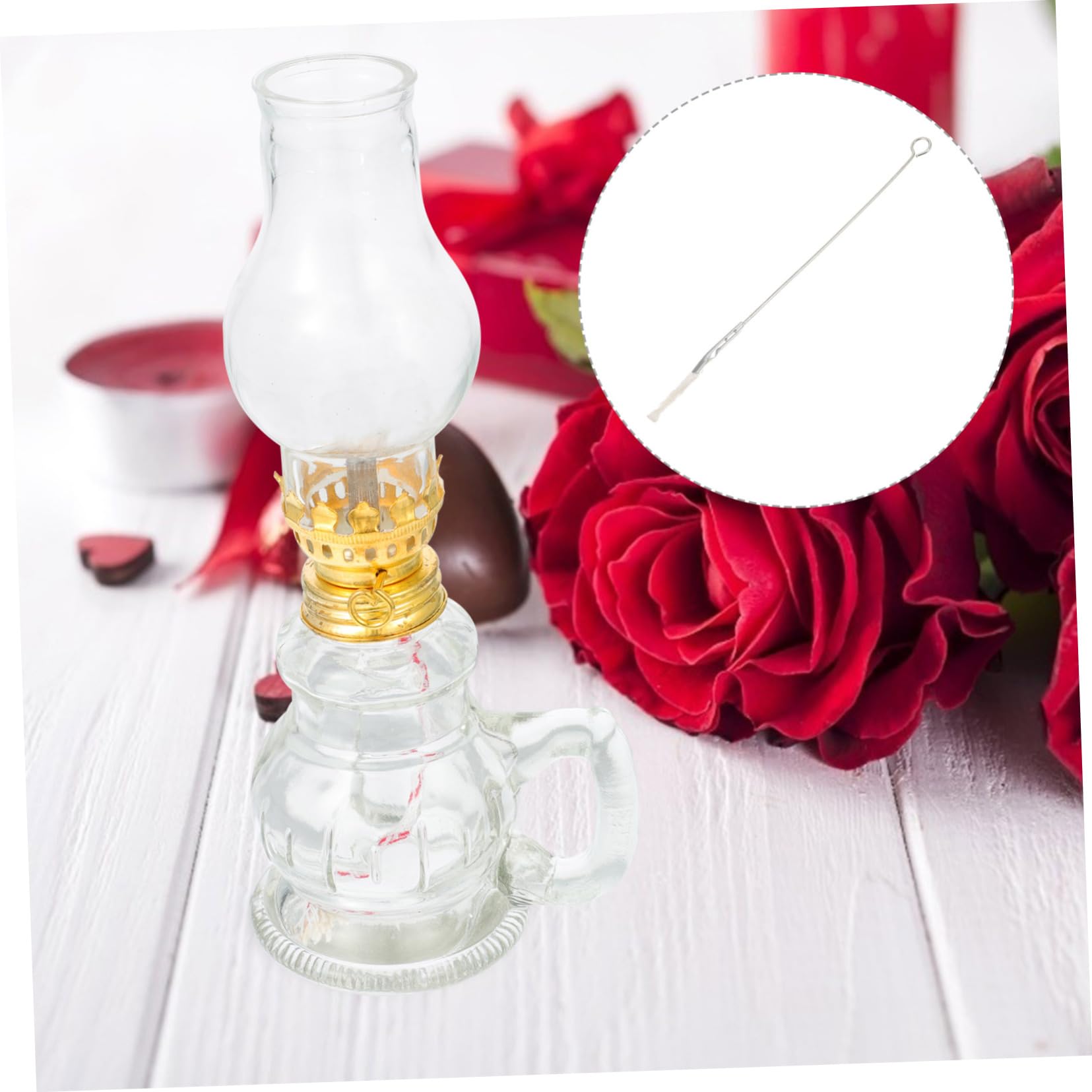 Mikikit Replacement Oil Lamp Wick for Vintage Oil Lamp Long Lighting Time Tightly Woven