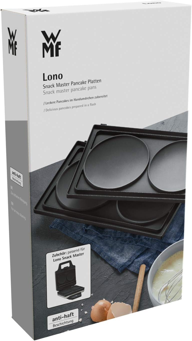 WMF 0415930011 Lono Snack Master Pancake Plate Set, Aluminium, Cromargan matt