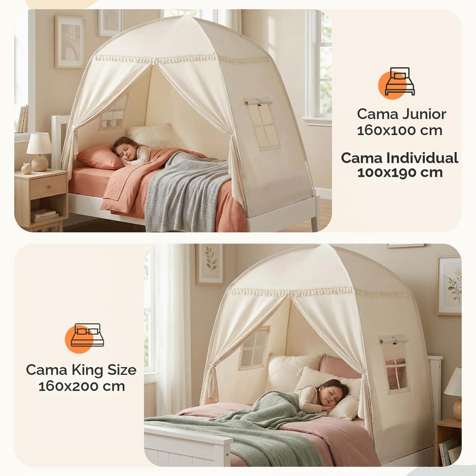 Sumbababy Tienda Grande para Niños: Tienda de Campaña para Niños, Interior, Niños Pequeños, Tipi para Niños y Niñas, Casa de Juegos, Interior, Toldo, Cama para Sala de Juegos, Regalo