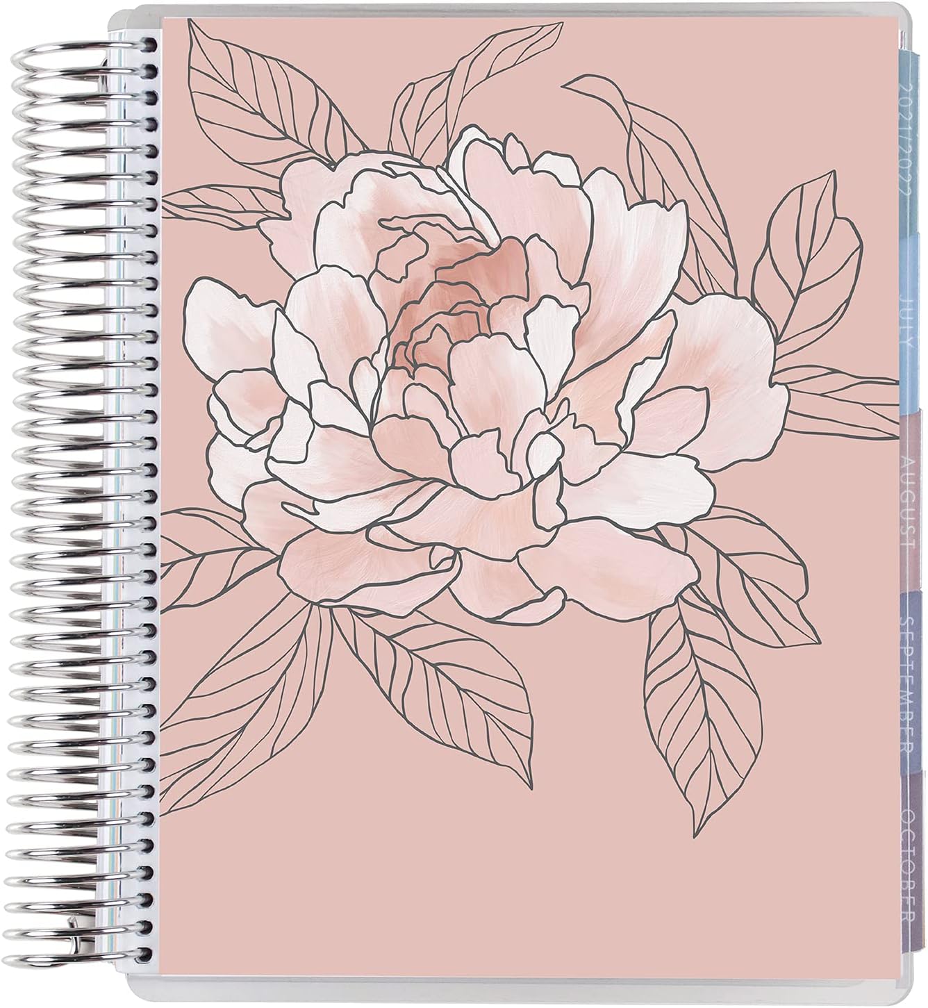 Buy 7 X 9 Coiled Monthly Planner (August 2021 - July 2022) - Flora Peony. 12 Month Dated Calendar W/Lined Pages And Stickers. 160 Pages Of 80Lb Mohawk Paper. 80 Sheets By Erin Condren Online In Romania. B096L37Gxv