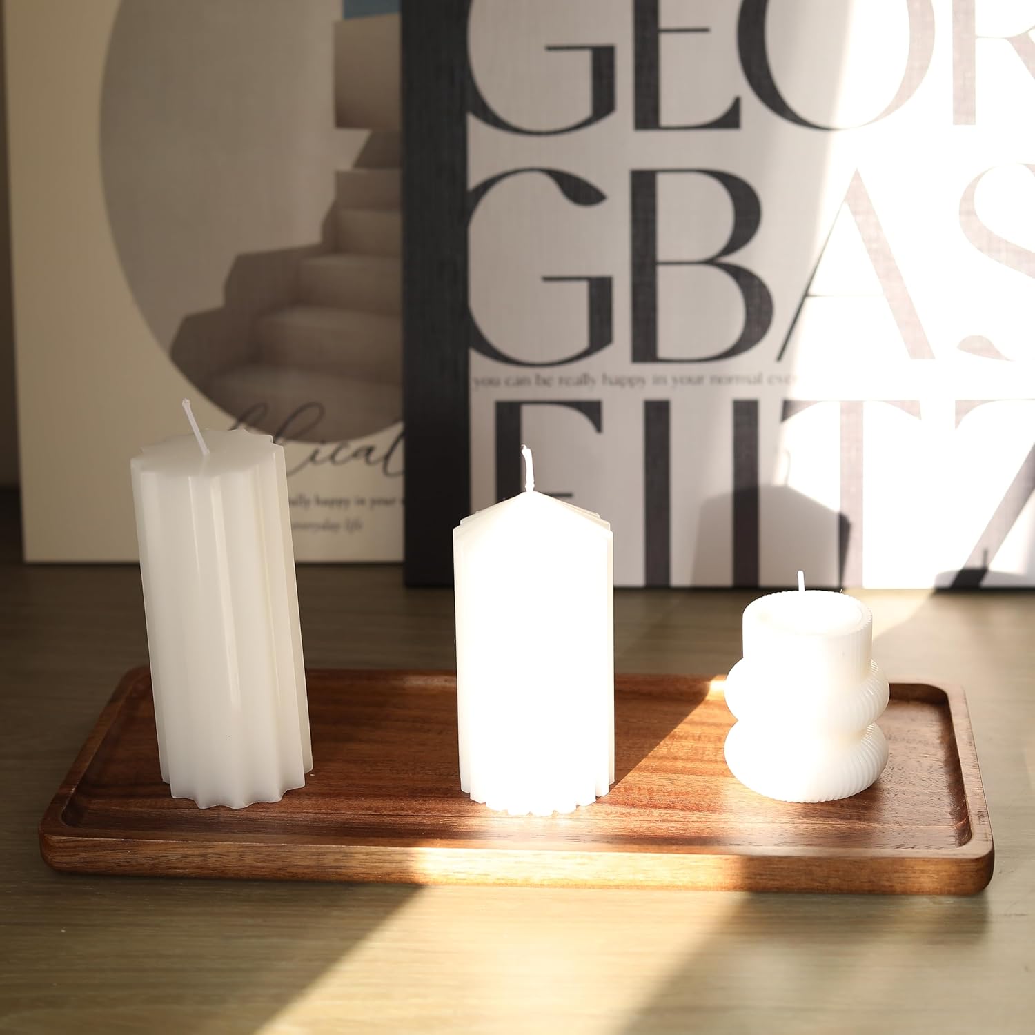 Bathroom Vanity Tray, Bathroom Tray for Counter, Toilet Tank Tray, Wood Bathroom Tray for Organizing and Home Decor (13.8 x 6 x 0.8 inch) - Image 6