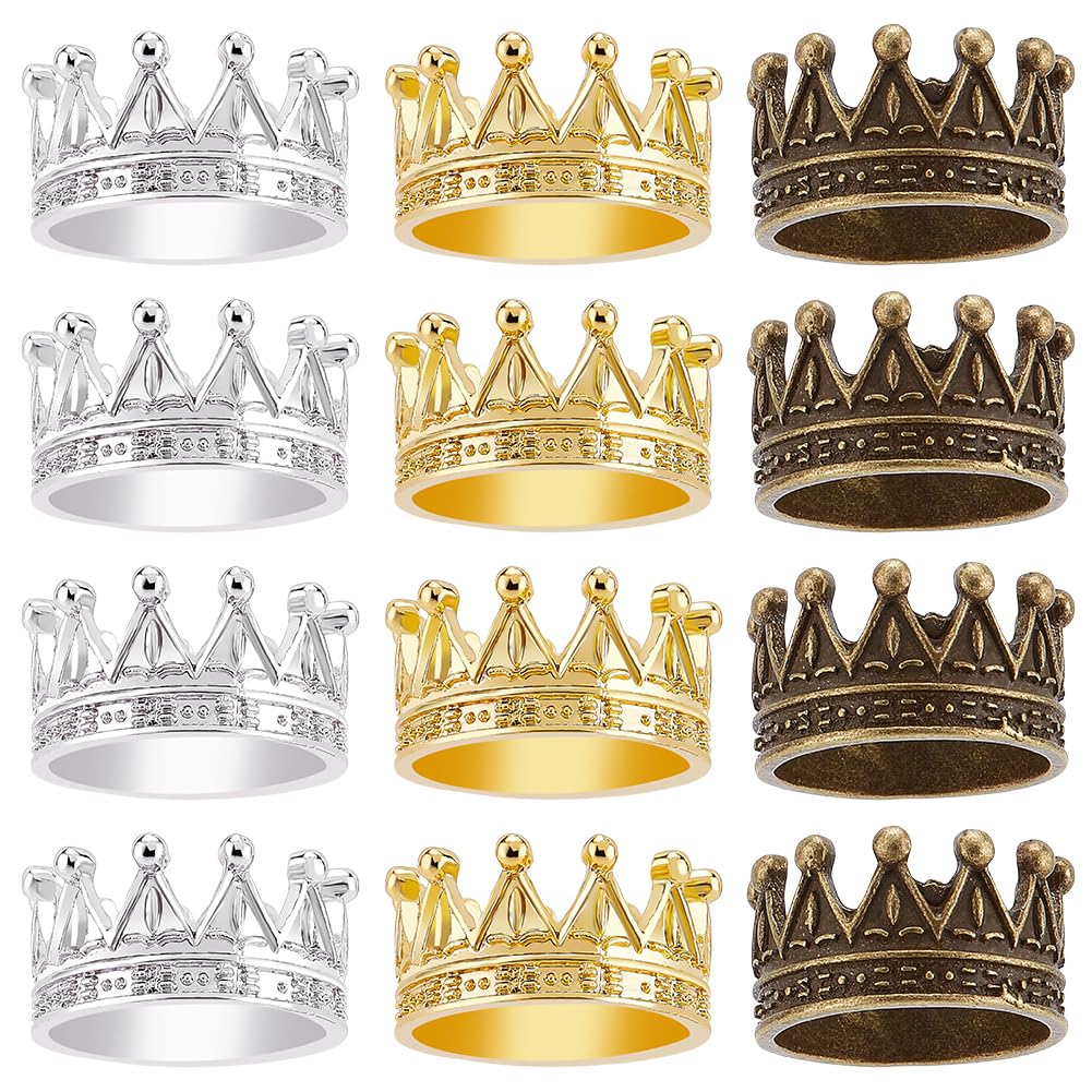 Corona in miniatura con strass, per casa delle bambole, piccola corona