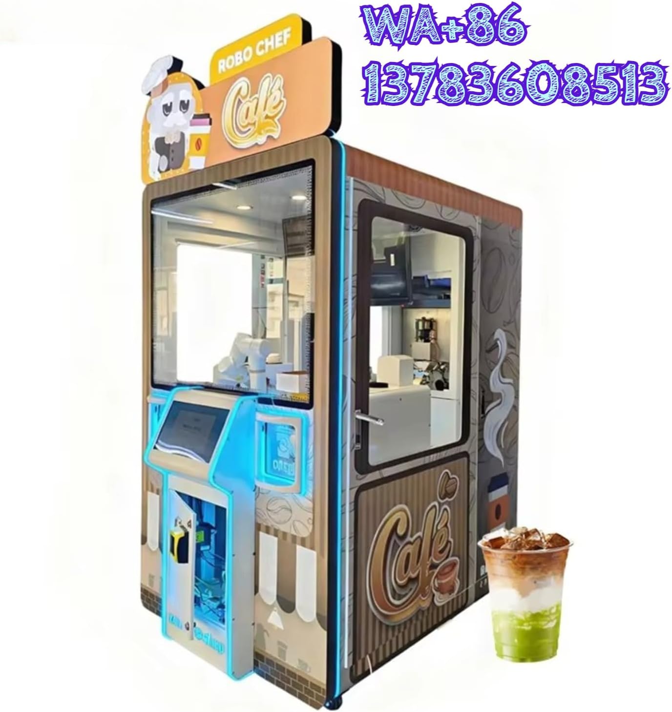 Smart Coffee Robot – AI-Powered Coffee Maker with Touchscreen for Automatic Espresso, Latte & Cappuccino, Perfect for Cafes and Offices