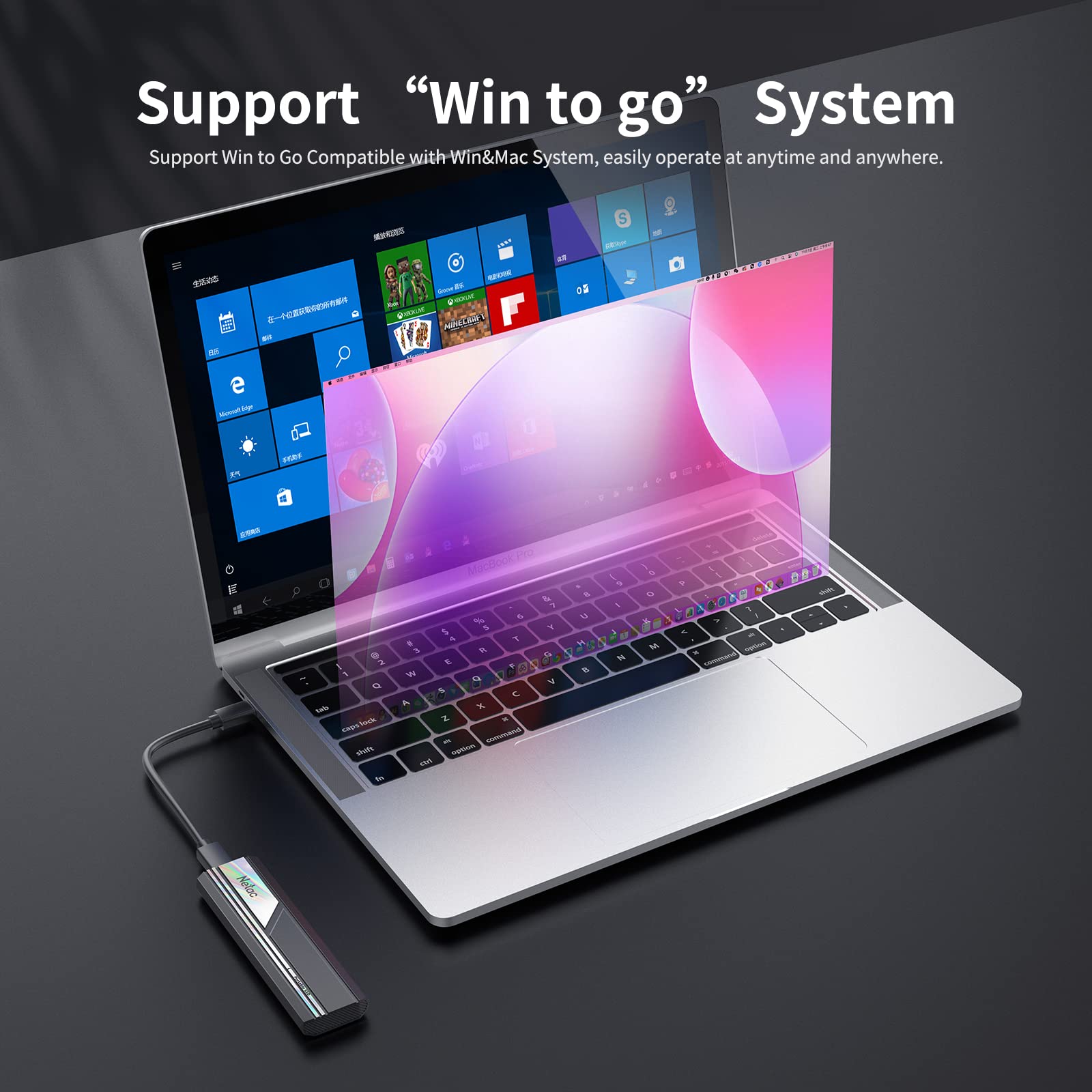 Amazon | Netac ZX10 Extreme 2TB ポータブル NVMe SSD USB C 最大