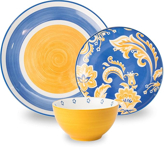 Wisenvoy Plates and Bowls Sets Dish Set Ceramic Dinnerware Sets Plate Set Porcelain Dishes Set