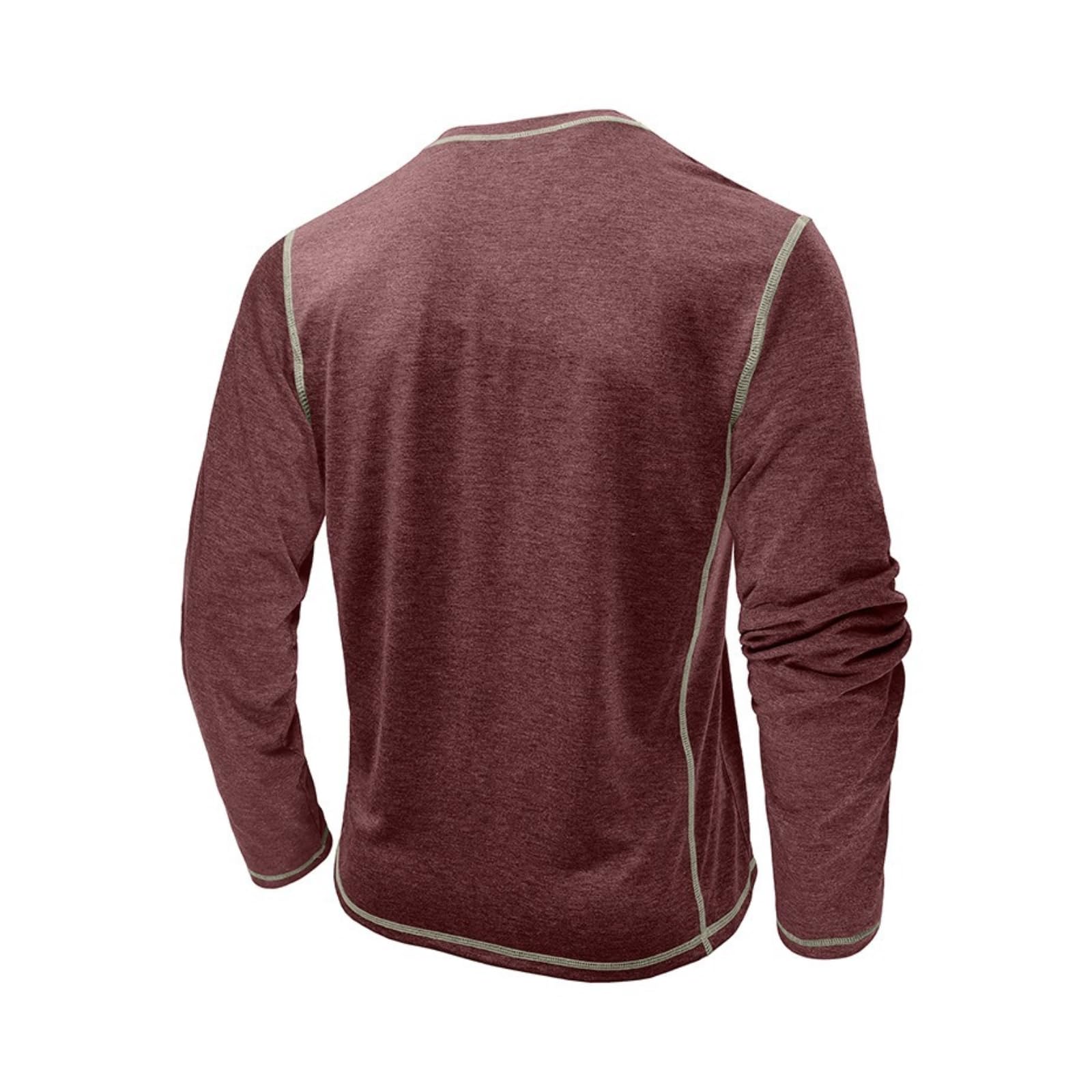 LAOARA T Shirt Uomo Maglietta Manica Lunga Cotone Slim Fit Henley Tshirt Maglia Bottone Magliette M-2XL