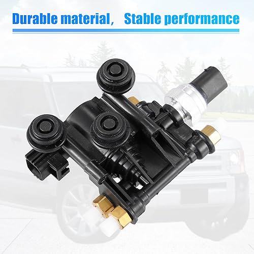 Miniatura 6 de X AUTOHAUX Suministro de aire del bloque de la válvula de suspensión del aire para Land Rover LR3 2005-2009 LR4 2010-2013 para Range Rover Sport