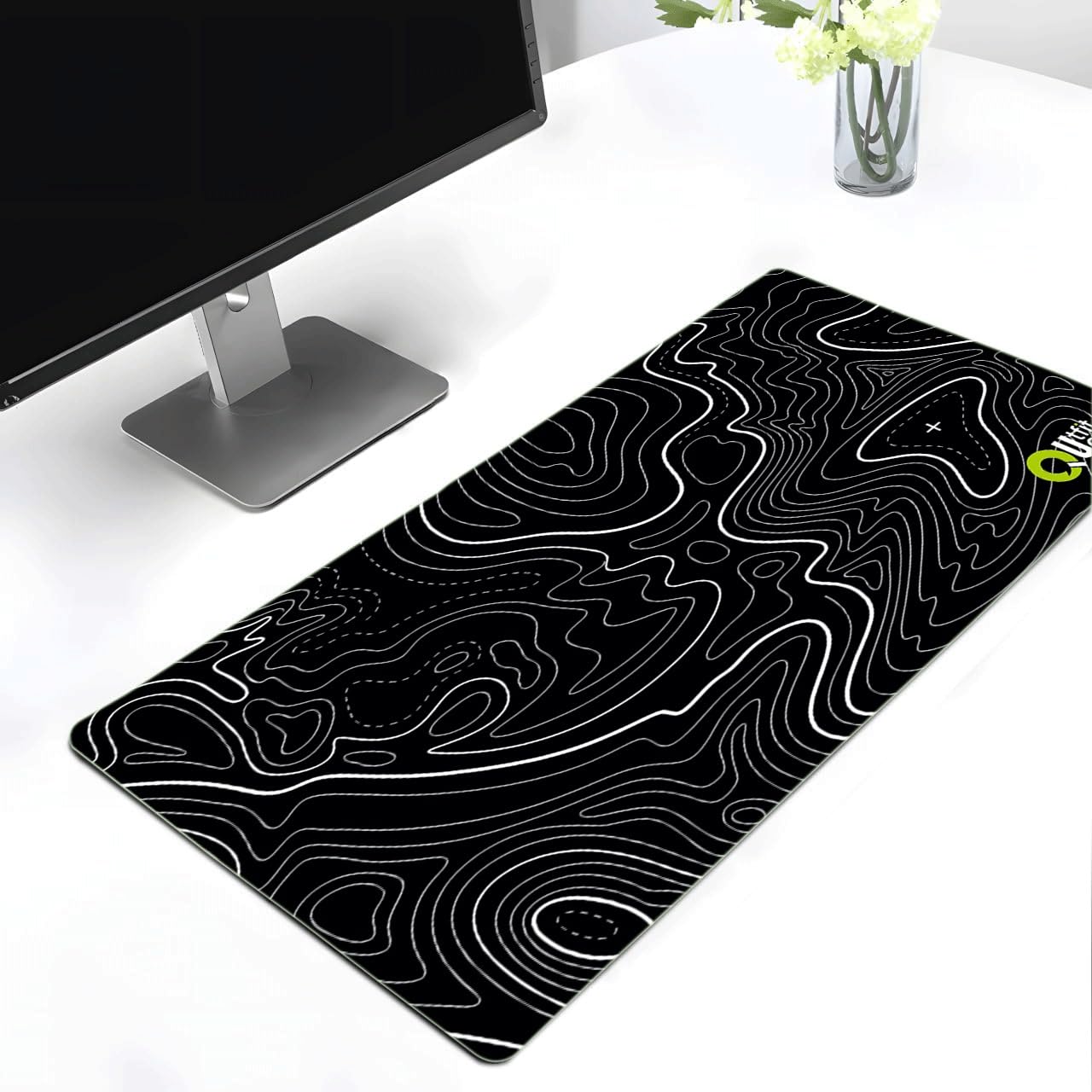 Large Black Topographical Extended Mouse Pad 11x23 Inch – Gaming Desk Mat with Non-Slip Rubber Base, Waterproof Smooth Surface, Laptop & Desktop PC Keyboard Mouse Pad-image-26