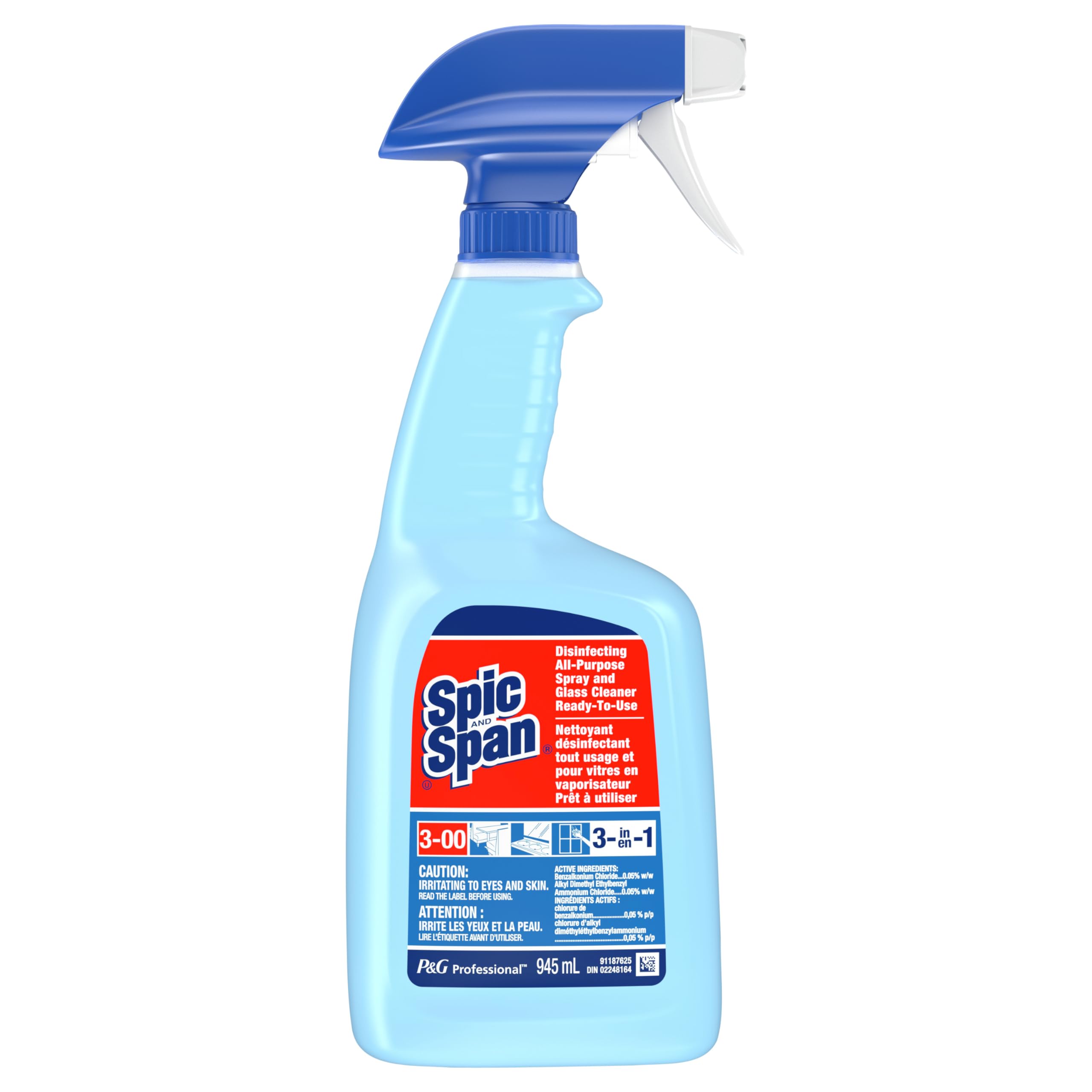 Spic & Span Professional 10056100006395 Disinfecting All-Purpose Spray and Glass Cleaner 8/945 mL